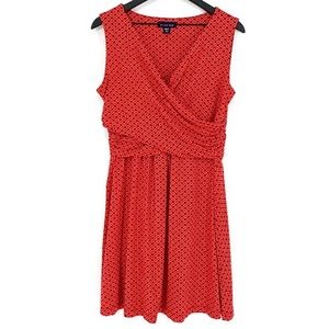 Lands’ End sleeveless geometric flower printed dress